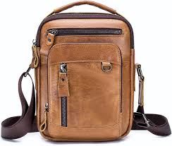 Mens Leather Shoulder Small Bag Beauty